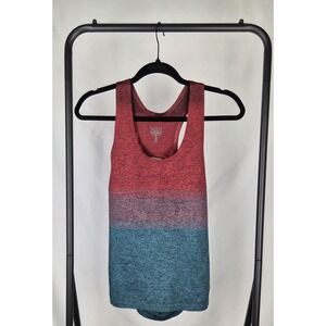 Athleta Women's Ombre Red Blue Relay Tank Top Workout Medium Athletic Yoga Gym